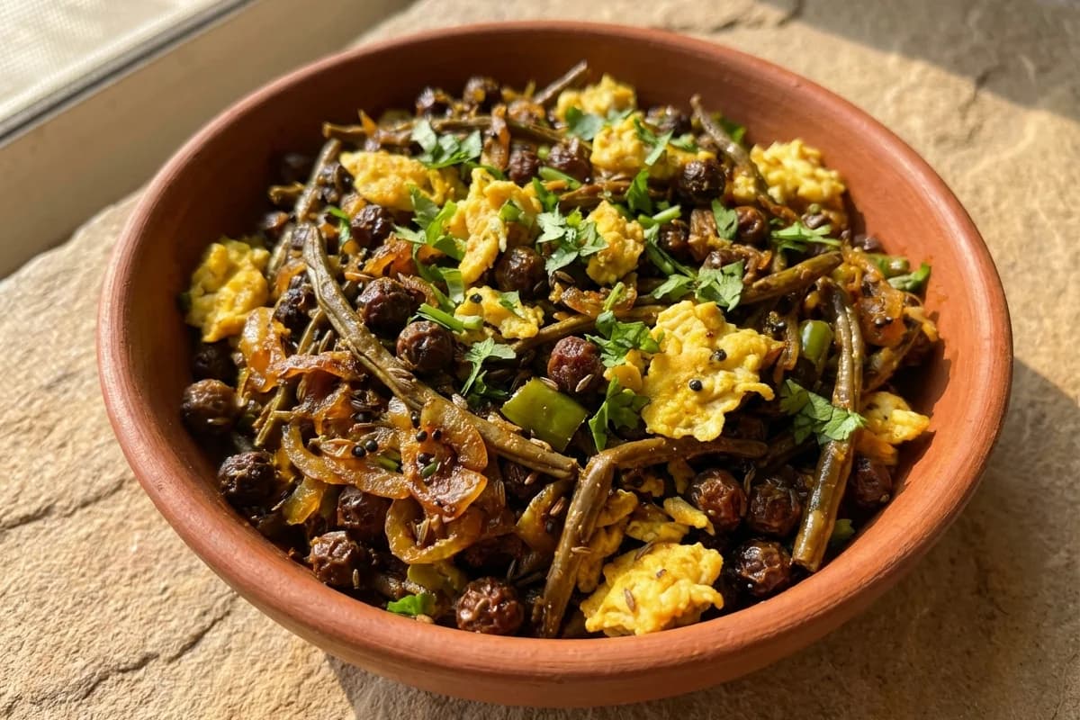 Ker Sangri with Scrambled Egg