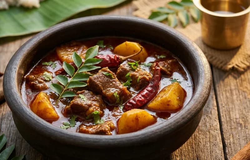 Kerala Beef Vindaloo with Kerala Puttu - Recipe 1