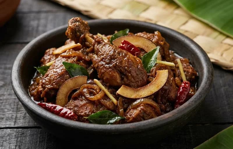 Kerala Duck Roast with Vellayappam - Recipe 1