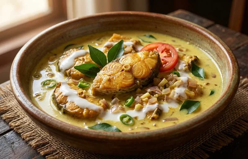 Idiyappam with Kerala Fish Molee - Recipe 2