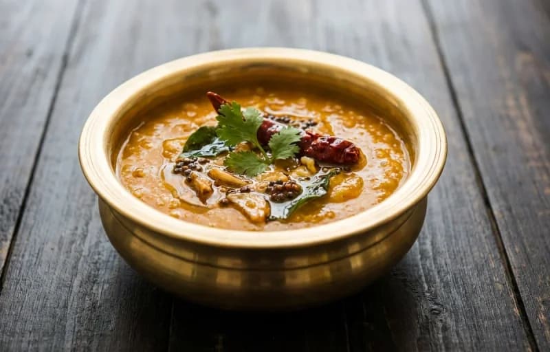 Talawa Anda, Khatti Dal and Steamed Basmati Rice - Recipe 2