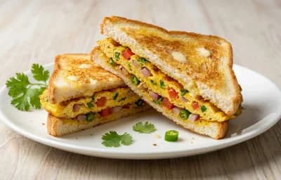 Masala Omelette Sandwich