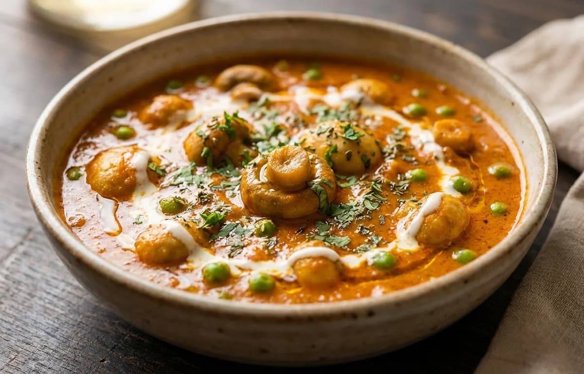Matar Mushroom Masala