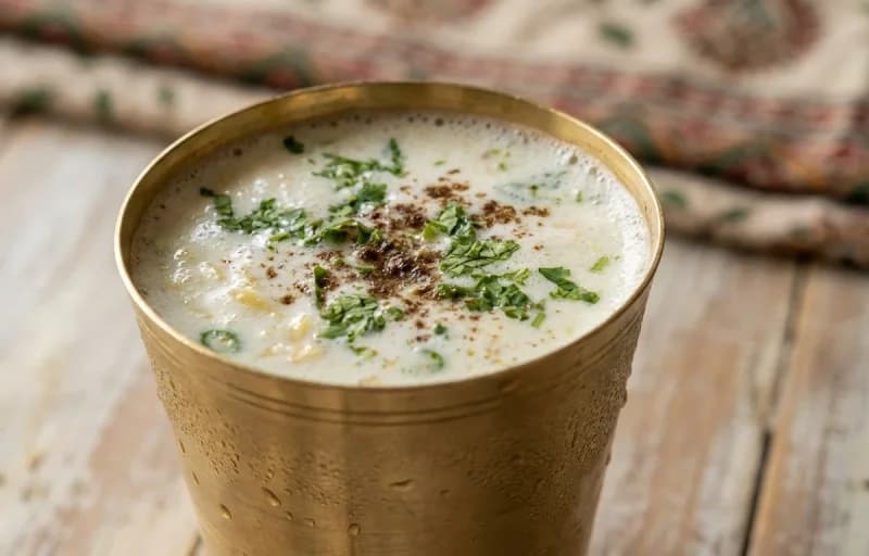 Masale Bhat, Mattha and Roasted Papad - Recipe 2