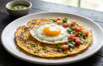 Moong Dal Cheela with Egg