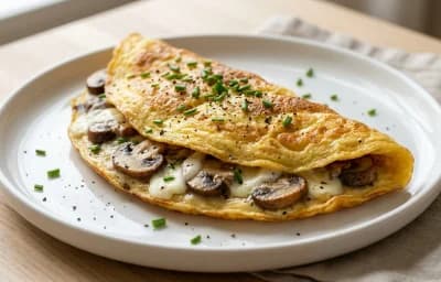 Mushroom Goat Cheese Omelet