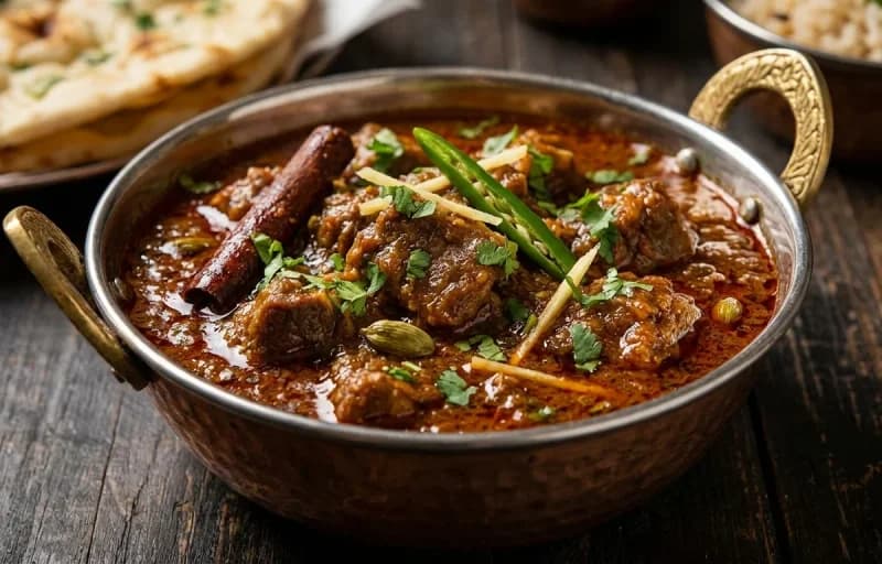 Mutton Boti Curry with Roti - Recipe 1