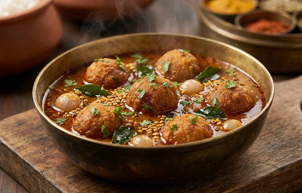 Mutton Kola Urundai Kozhambu