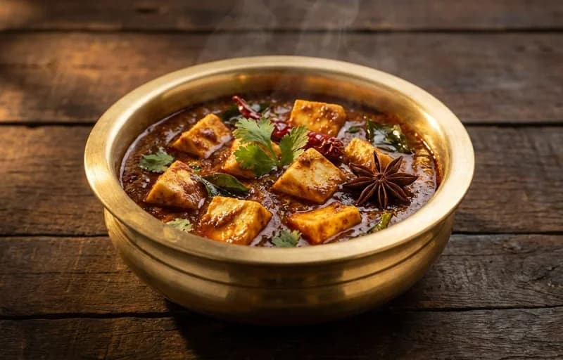 Paneer Chettinad, Jeera Rice and Cucumber Raita - Recipe 1