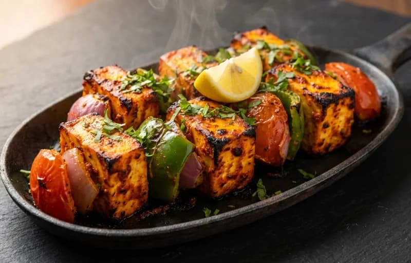 Paneer Tikka with Indian Onion Rings - Recipe 1