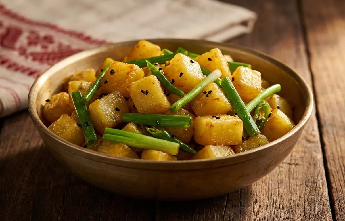 Peyajkoli Aloo Bhaja