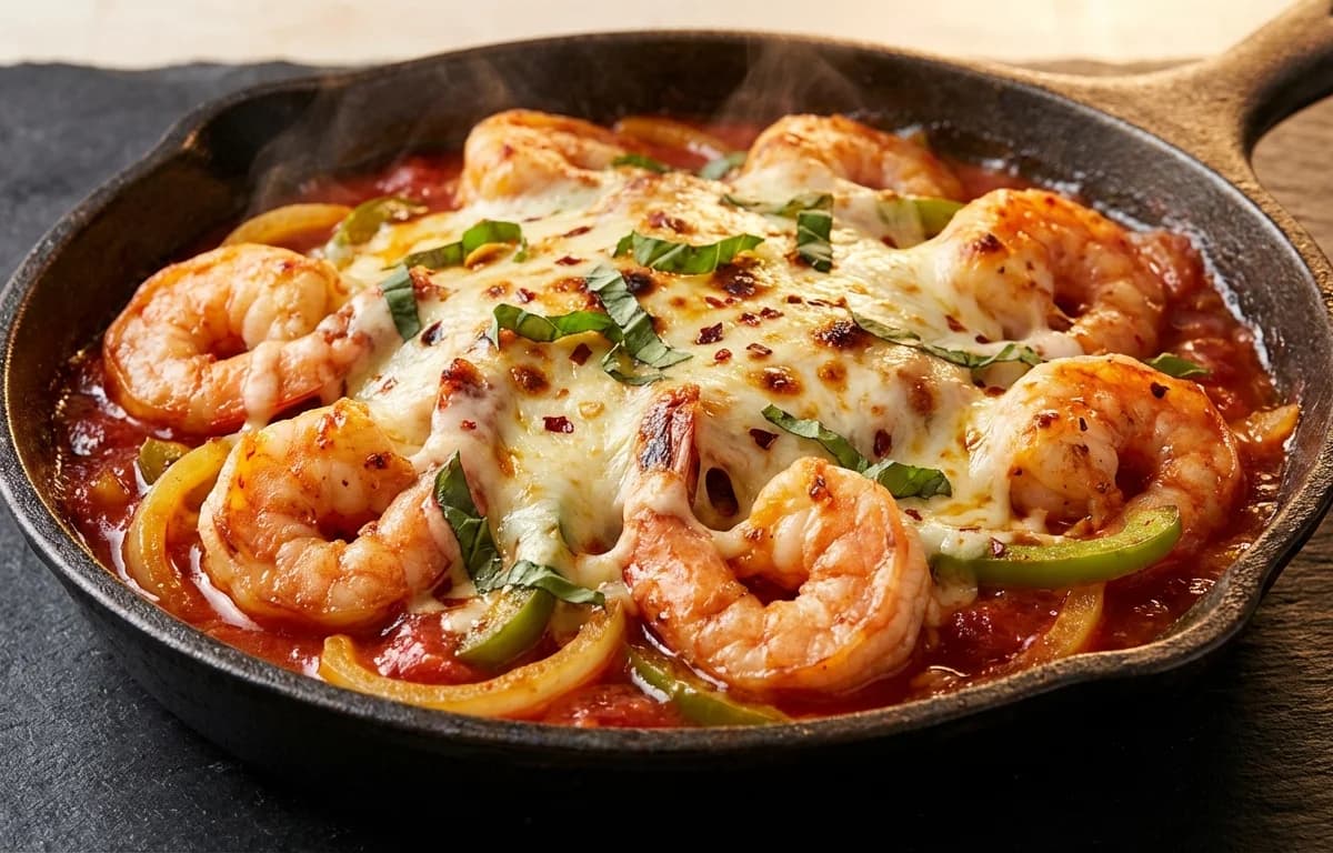 Pizza Shrimp Skillet