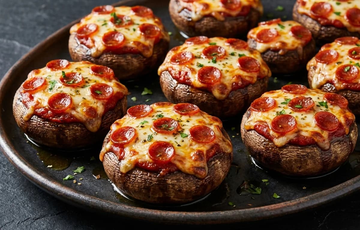 Pizza Stuffed Mushrooms