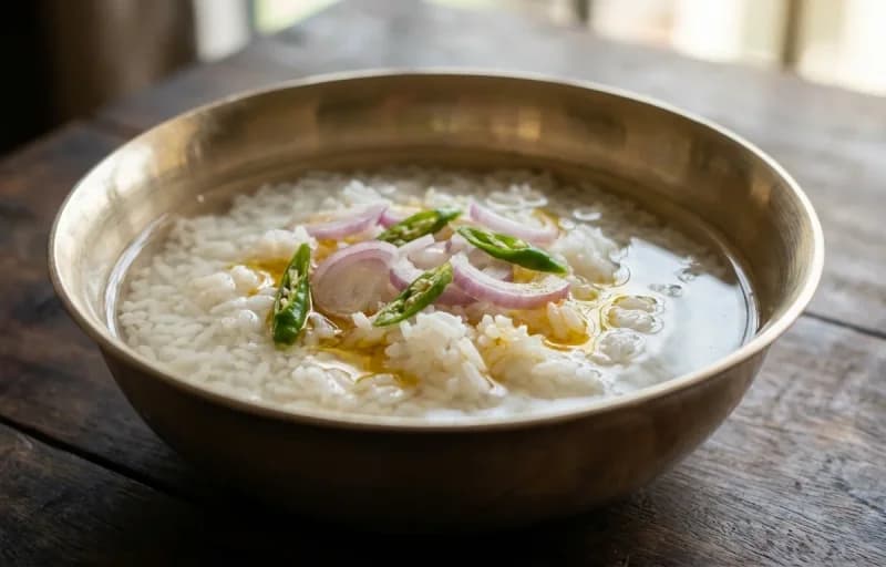 Egg Pitika with Poita Bhaat - Recipe 2