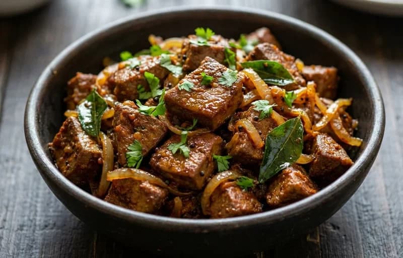 Pork Liver Fry with Ladi Pav - Recipe 1