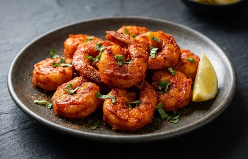 Prawns Koliwada, Chapati and Mint Chutney - Recipe 1