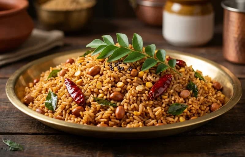 Puli Sadam with Urulai Kizhangu Varuval - Recipe 1