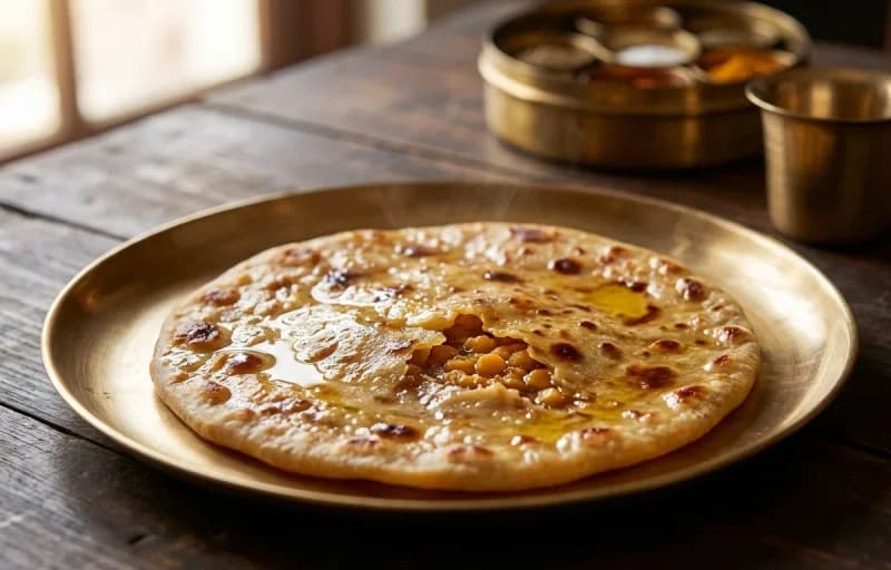 Puran Poli, Katachi Amti and Ghee - Recipe 1