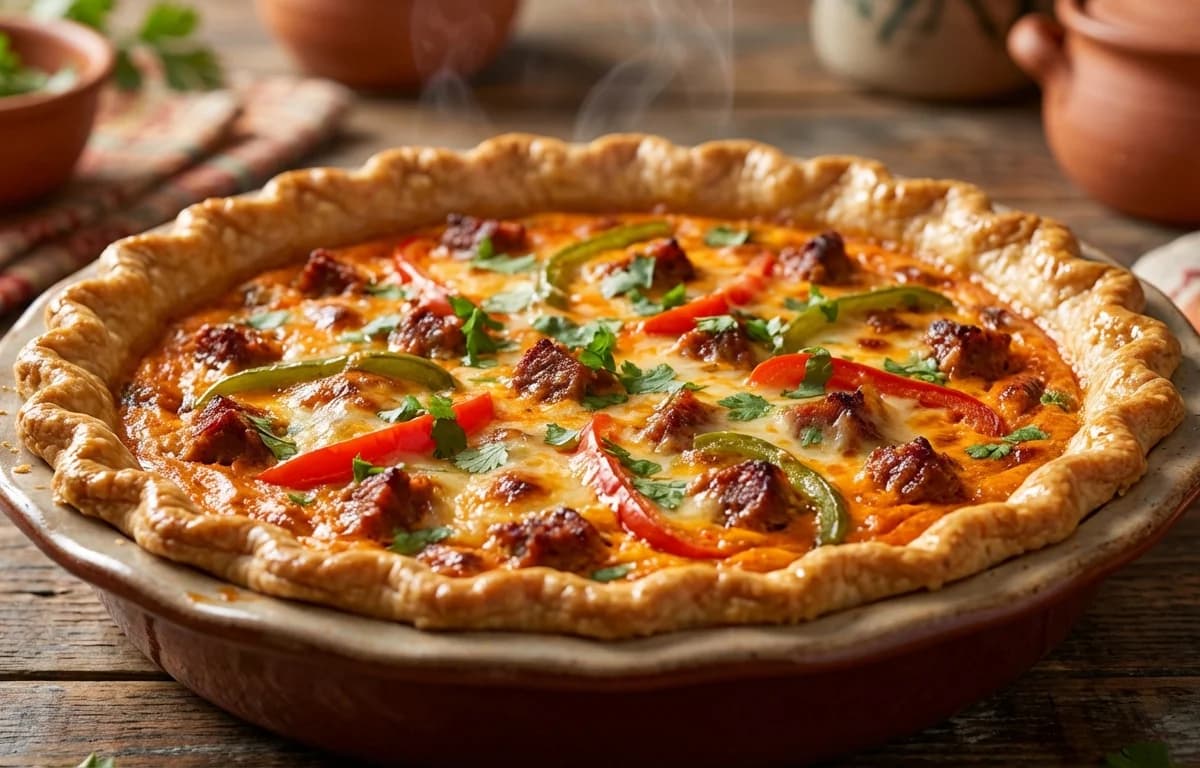 Quiche with Chorizo and Peppers