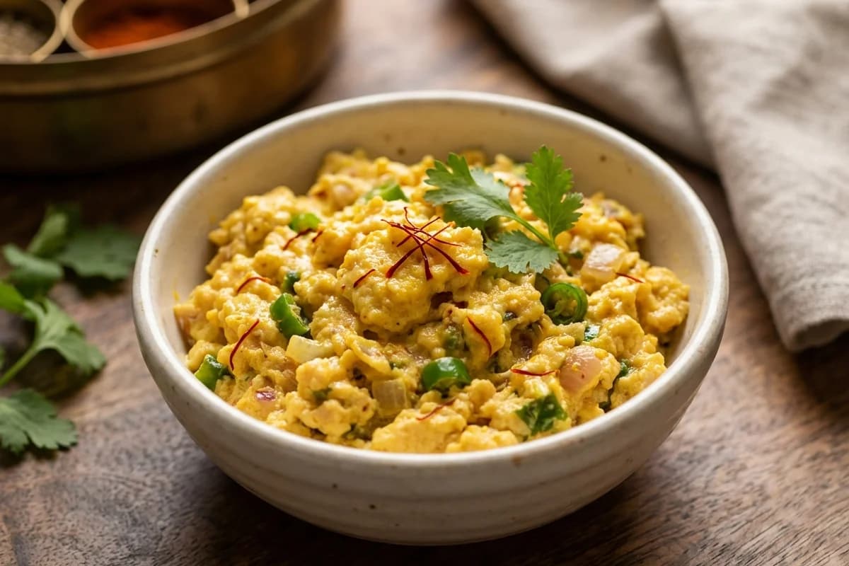 Saffron Turmeric Scrambled Eggs