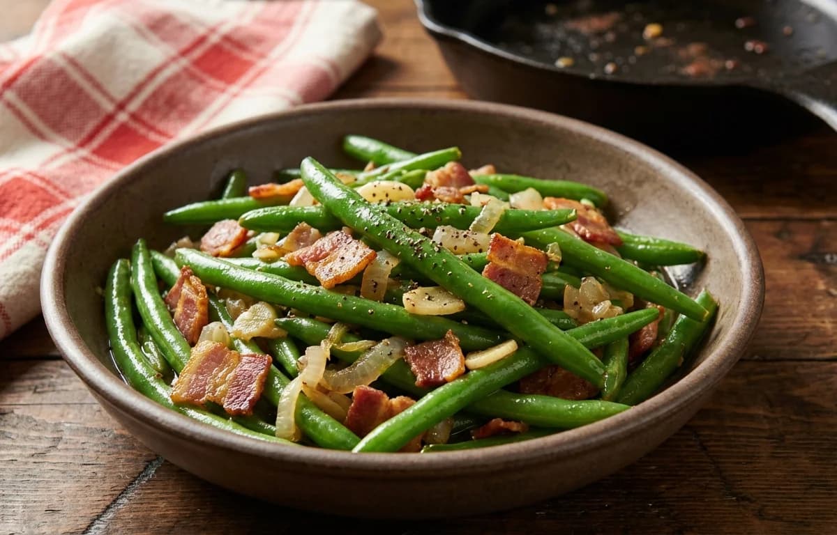 Sauteed Green Beans with Bacon