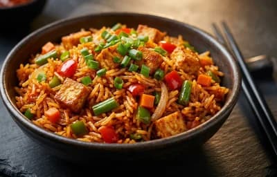 Schezwan Tofu Fried Rice