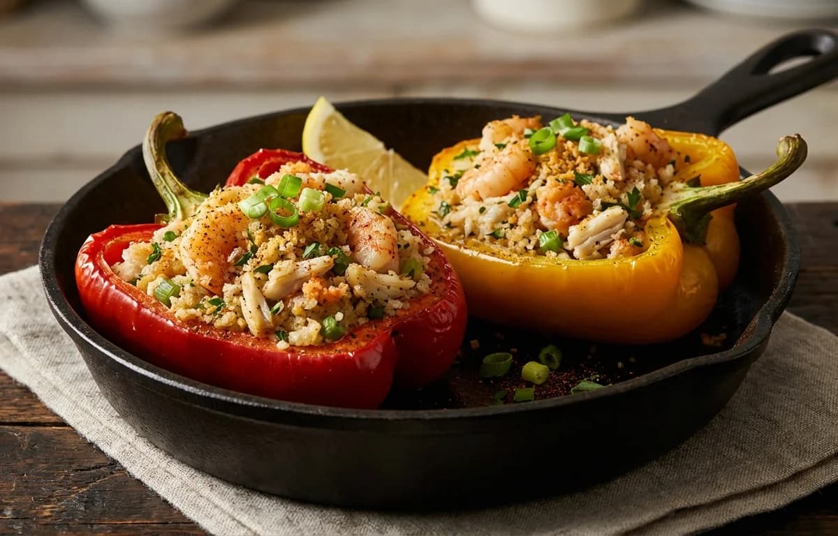 Shrimp Crab Stuffed Peppers
