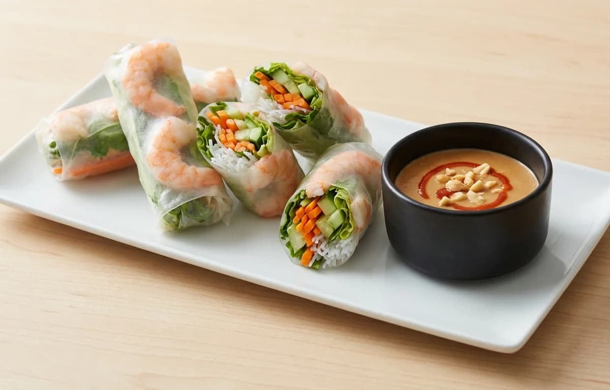 Spring Rolls with Peanut Sauce