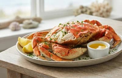 Steamed Dungeness Crab