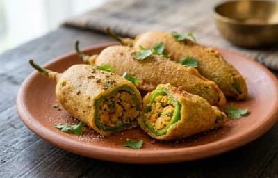 Stuffed Fried Green Chillies