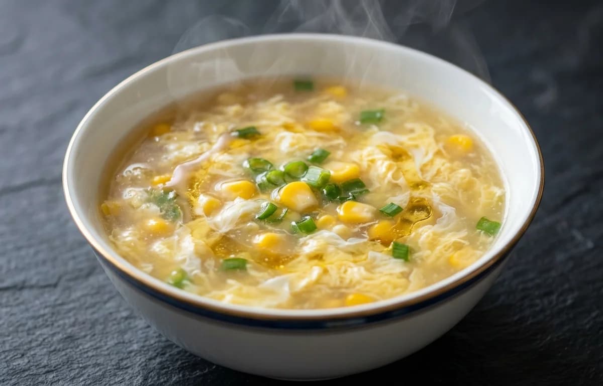 Sweet Corn Egg Drop Soup