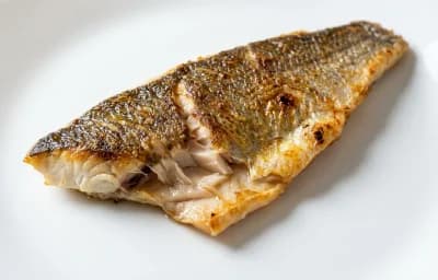 cooked sea bass