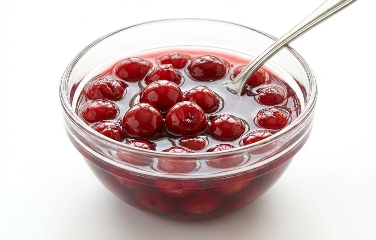 canned sour red cherries