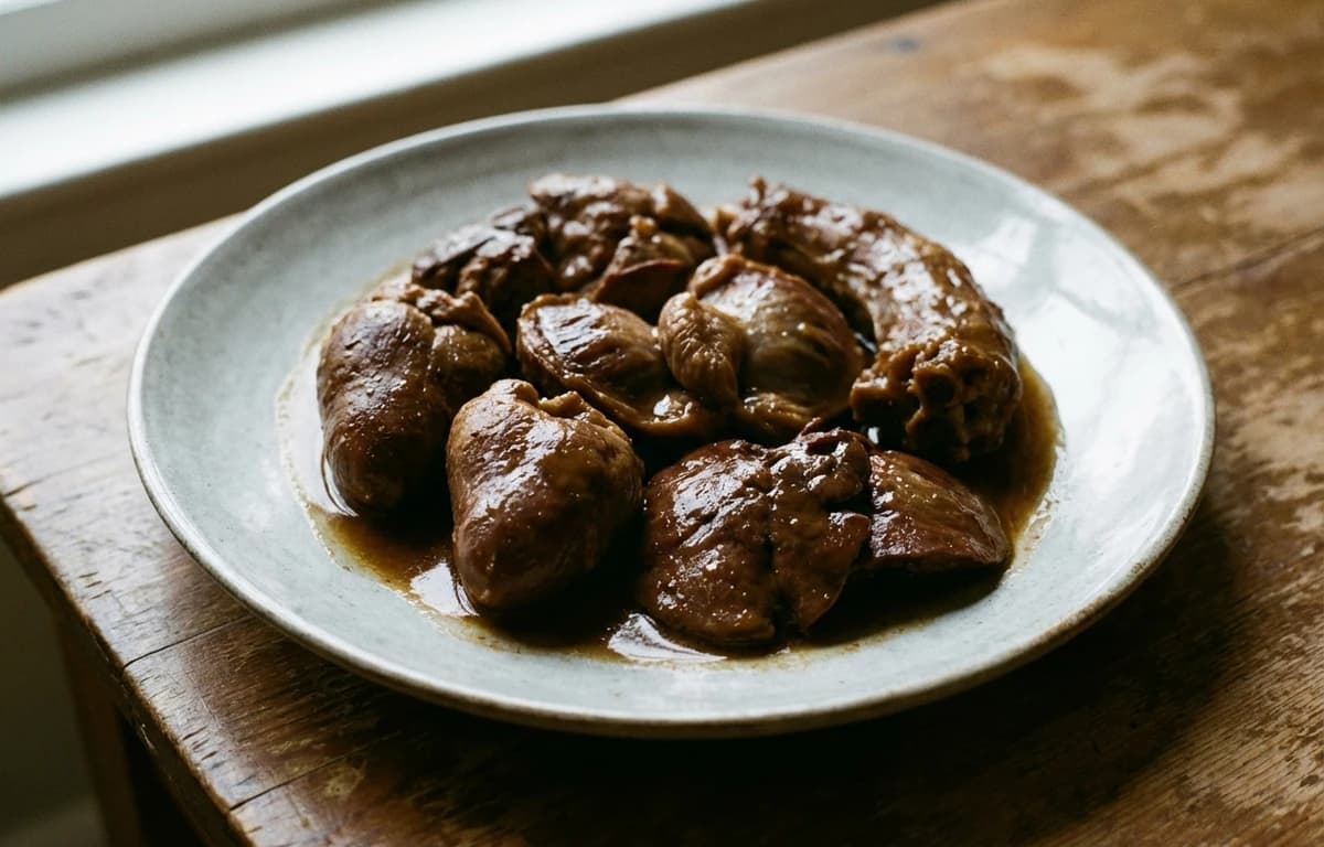 simmered turkey giblets