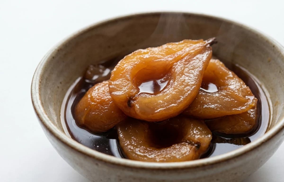 stewed dried pear