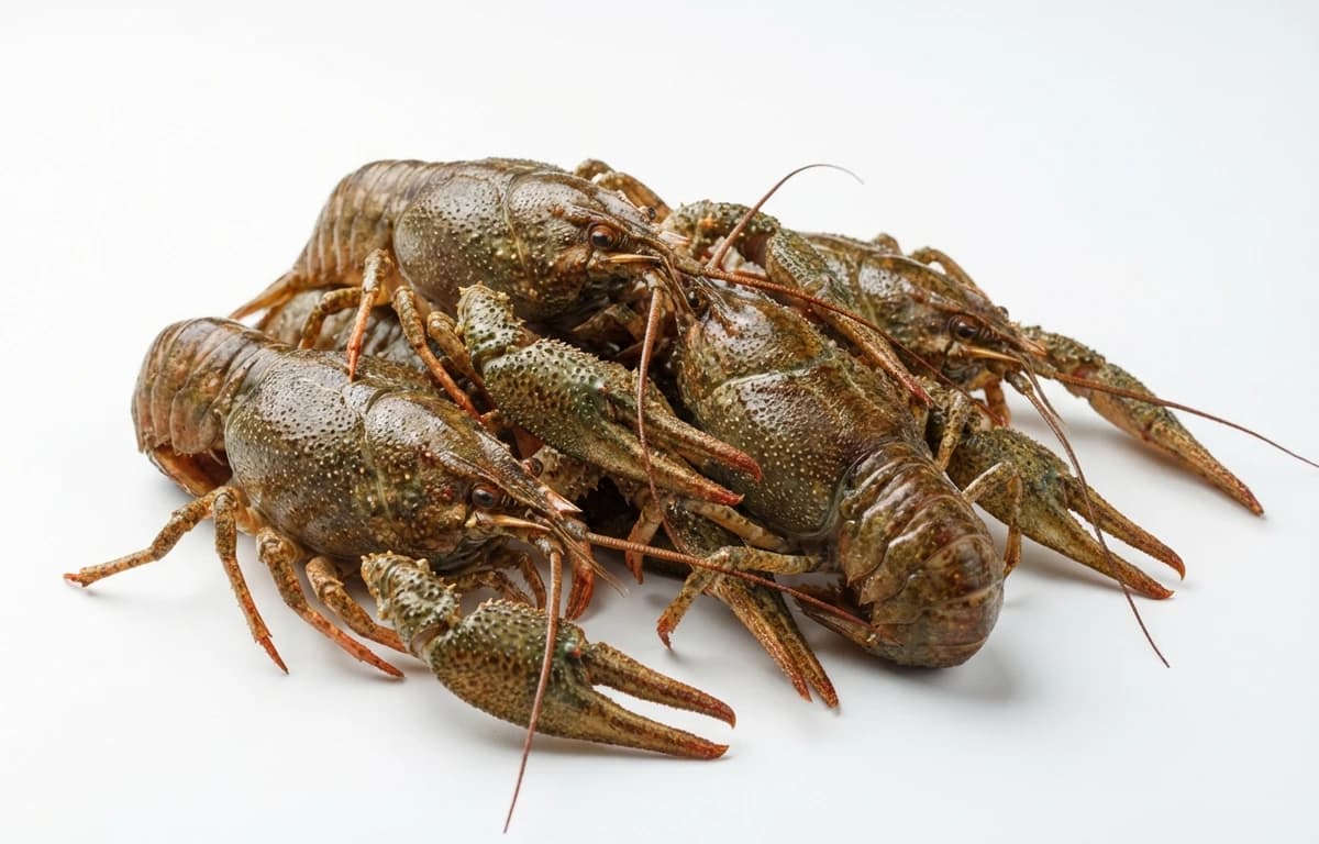 raw wild crayfish