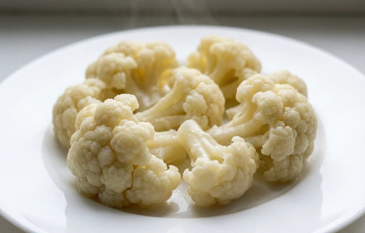 boiled unsalted cauliflower