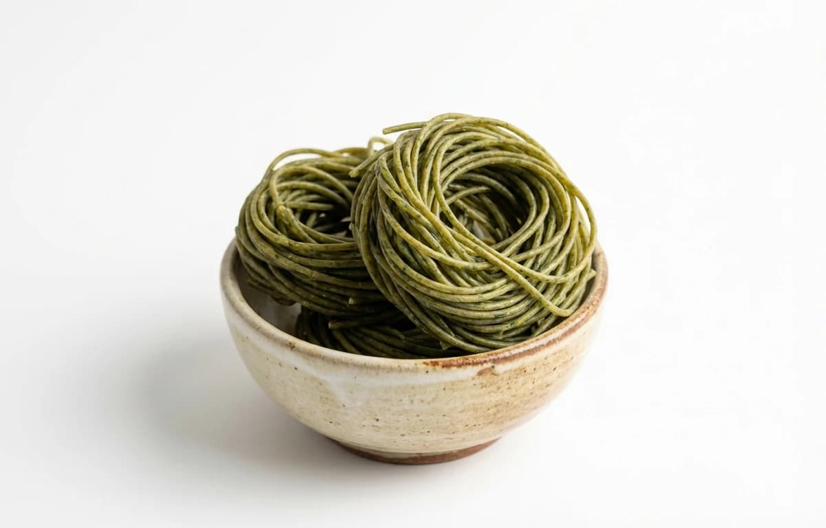 cooked spinach spaghetti