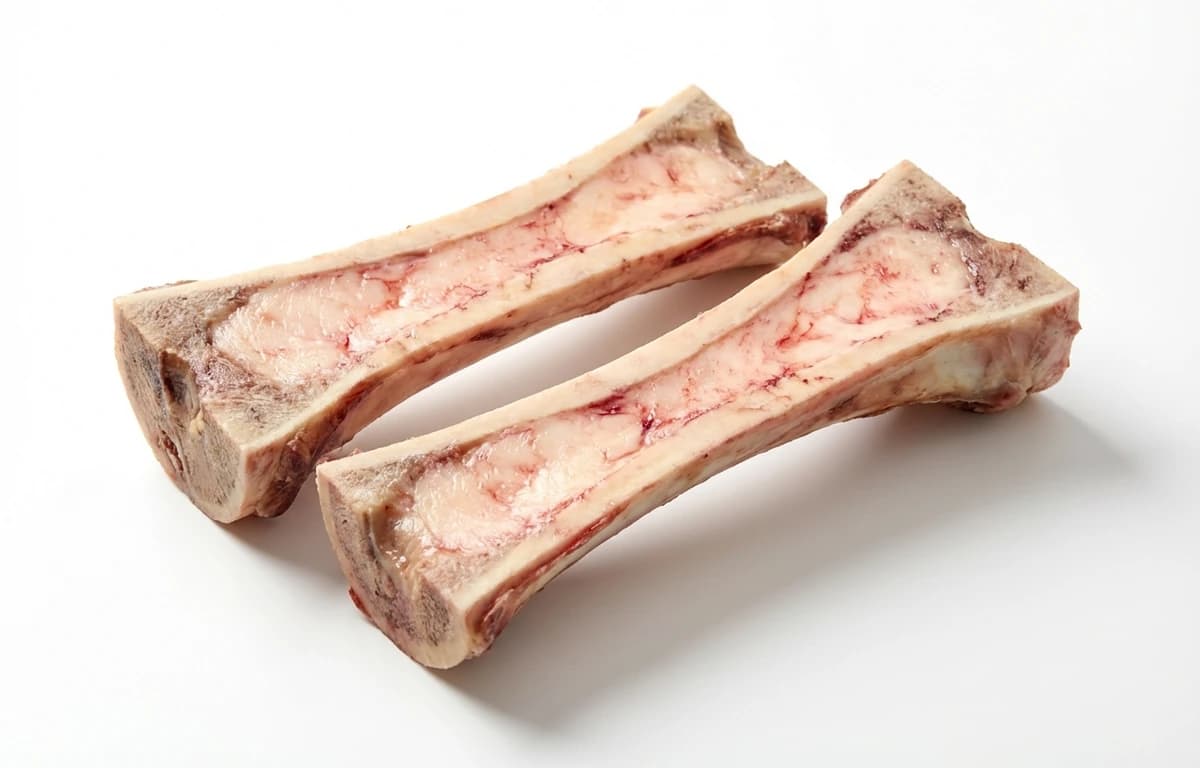 raw caribou bone marrow