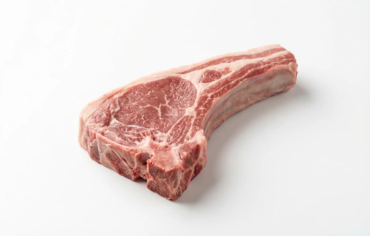 fast fried bone-in lean lamb leg chop/steak