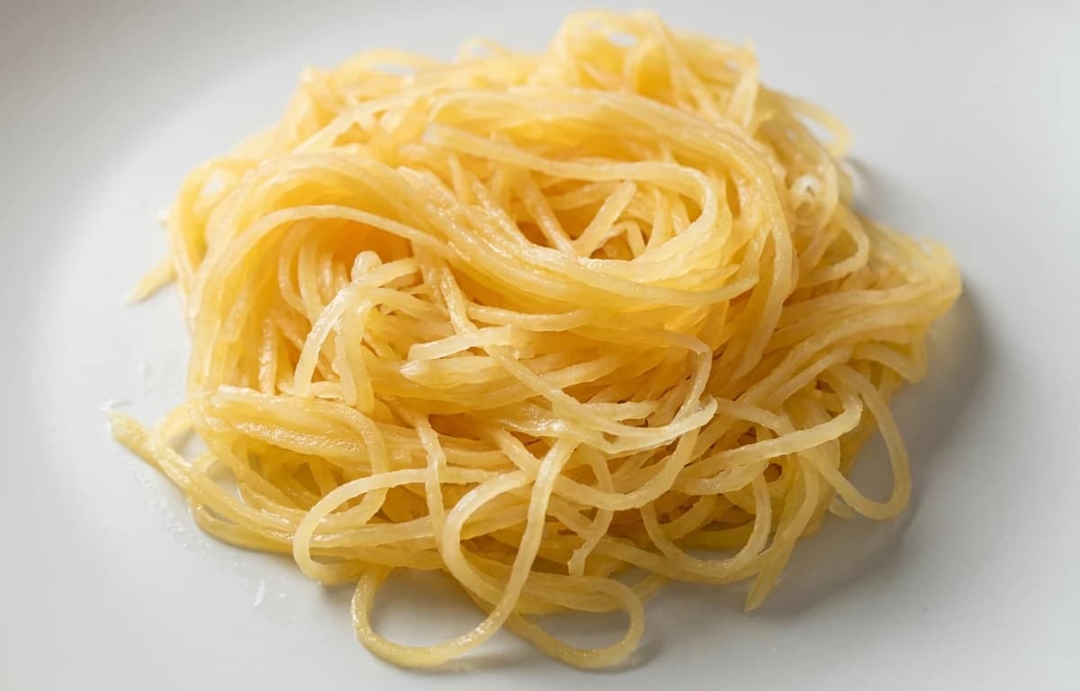 boiled unsalted spaghetti squash