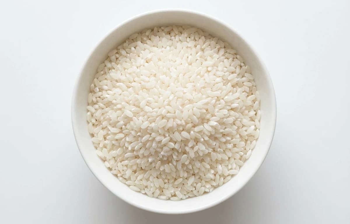 raw enriched short-grain white rice