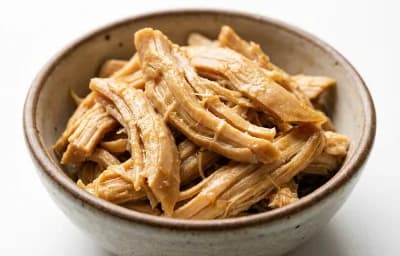 cooked shredded chicken