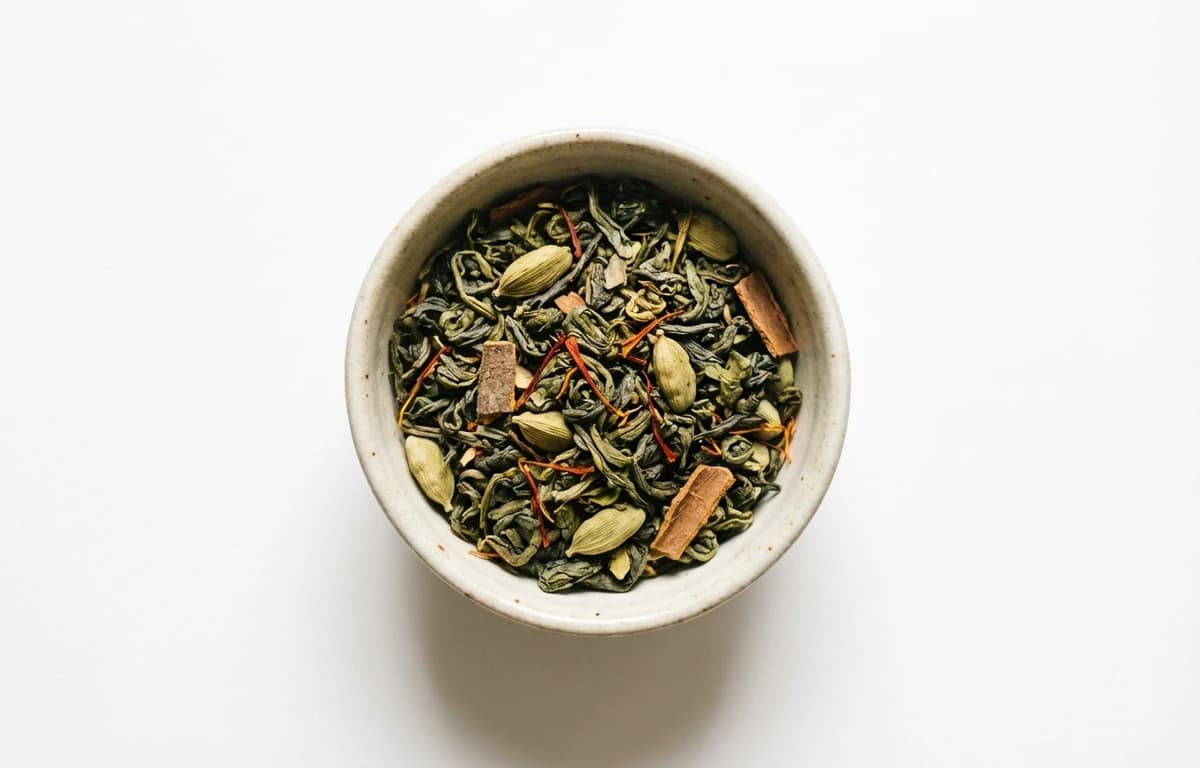 kashmiri green tea leaves