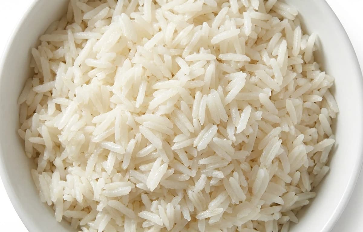 cooked salted long-grain white rice