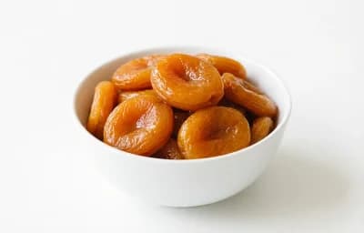 stewed unsweetened dried sulfured apricot