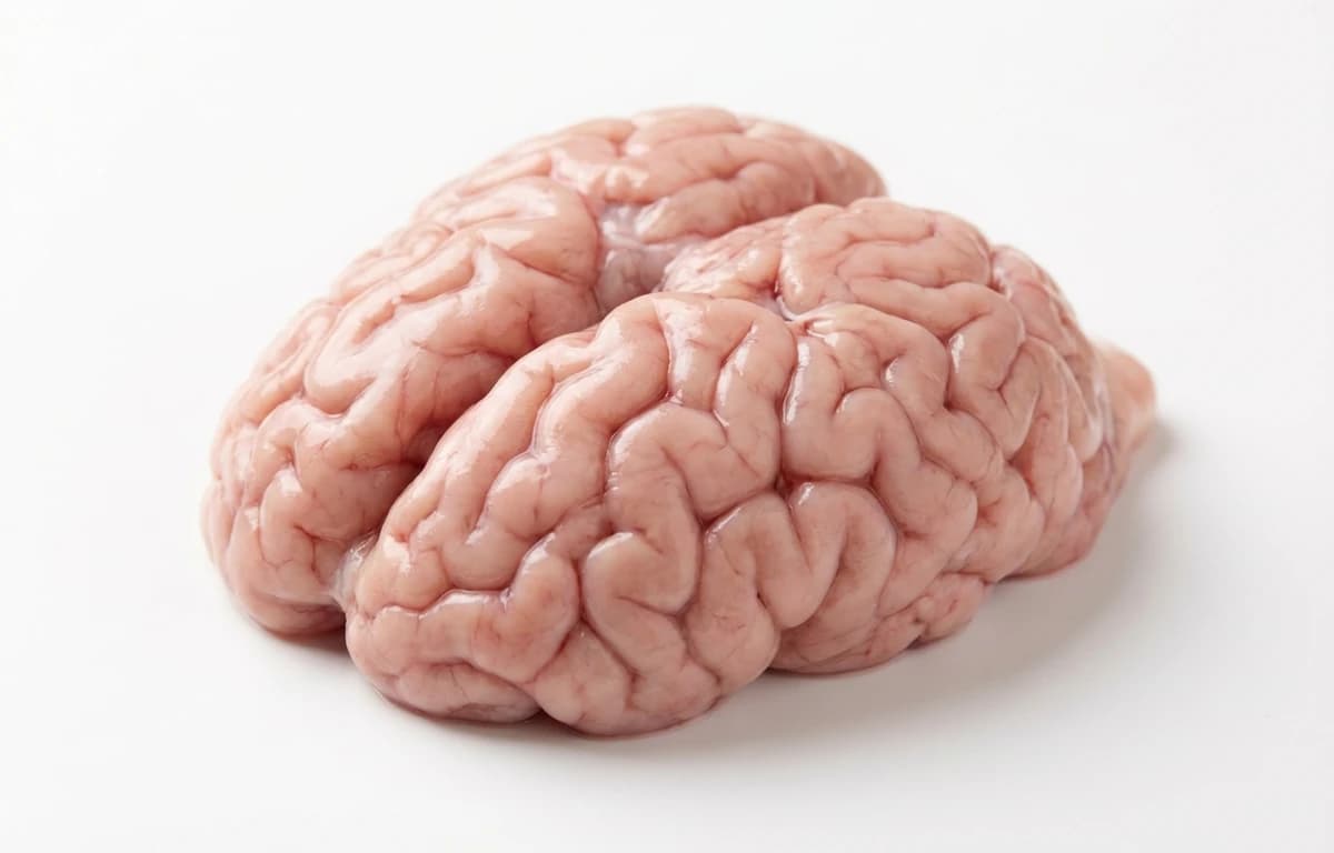 raw lamb brain
