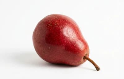 raw red anjou pear