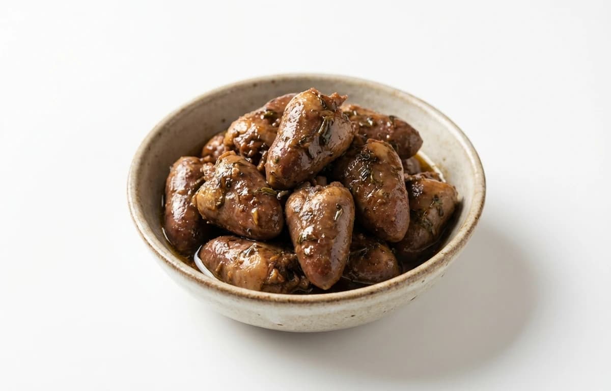 simmered chicken heart