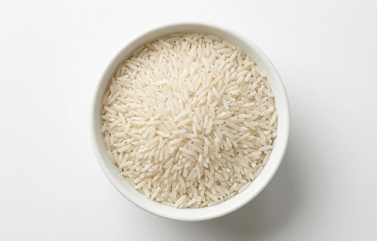 raw long grain white rice
